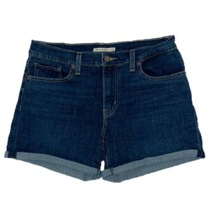 Levi’s‎ women’s Size 31 Mid Length rolled cuff cut off jean shorts. EUC